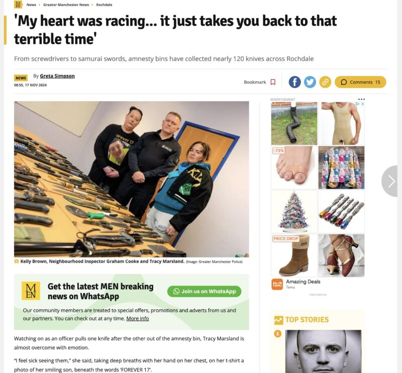 Manchester Evening News screenshot