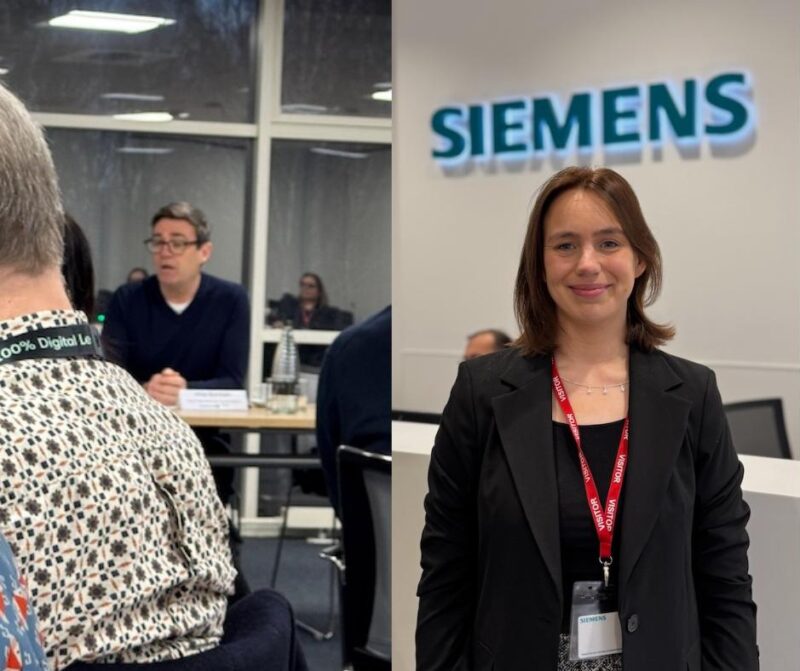 Mayor Andy Burnham and Elsie Blundell MP at Siemens
