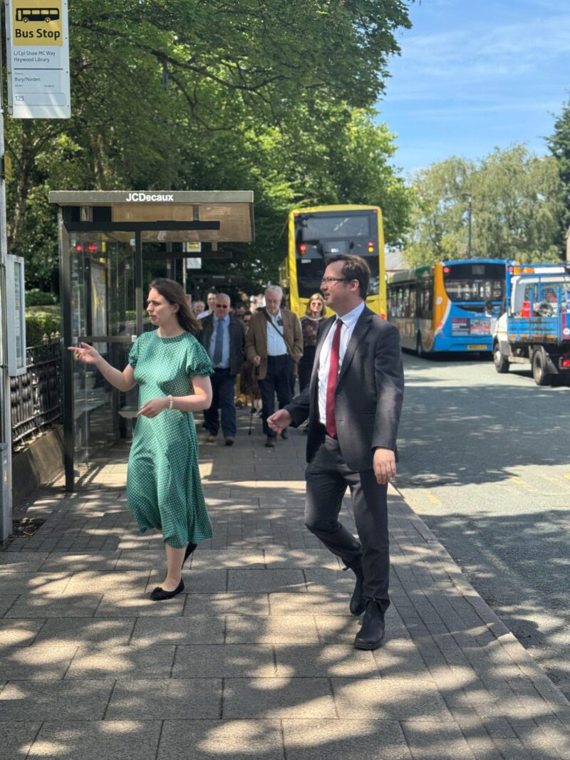 I show Alex Norris around Heywood