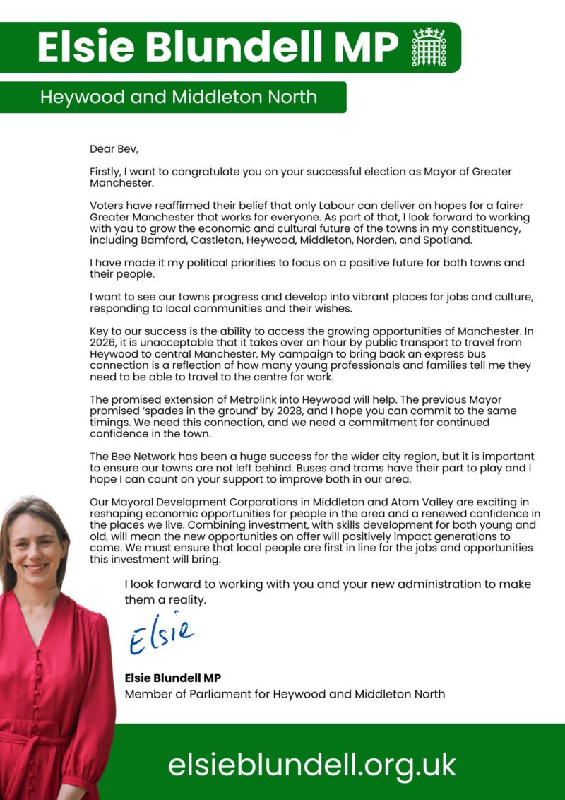 my letter to Bev Craig